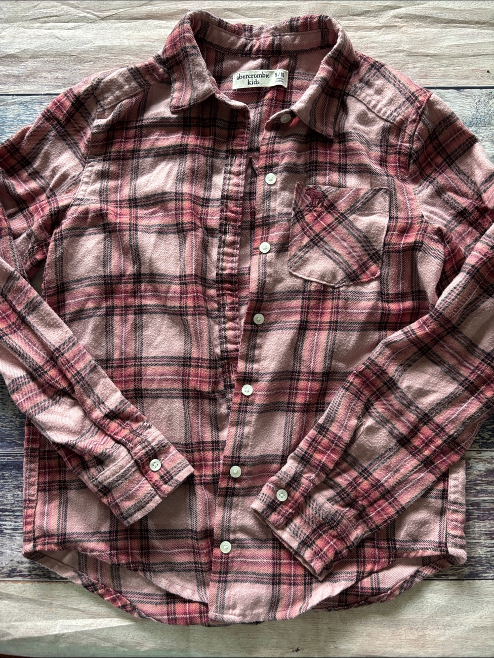 Abercrombie & Fitch Pink Plaid Button-Down Shirt